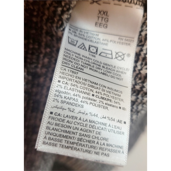 🌿Old Navy Men's XXL Gray Black Crew Neck Textured Thermal Longsleeve Shirt - Picture 6 of 12